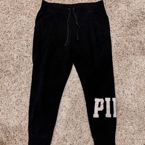 Pink, black joggers